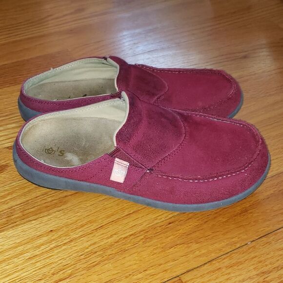 Spenco red leather slides - Picture 1 of 7